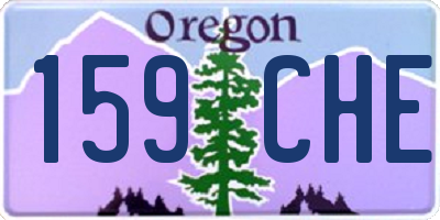 OR license plate 159CHE