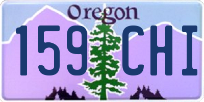OR license plate 159CHI