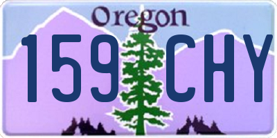 OR license plate 159CHY