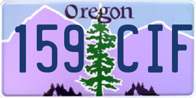 OR license plate 159CIF