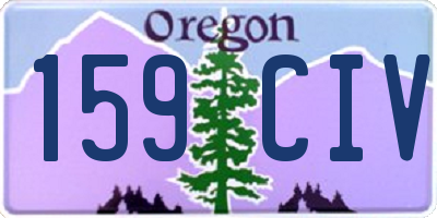 OR license plate 159CIV
