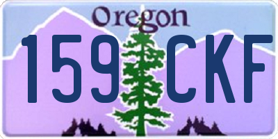 OR license plate 159CKF