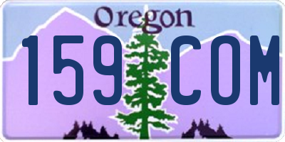 OR license plate 159COM