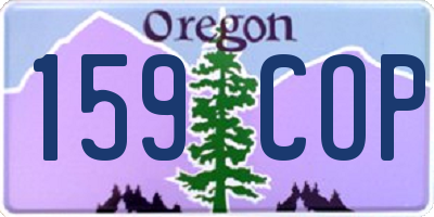 OR license plate 159COP