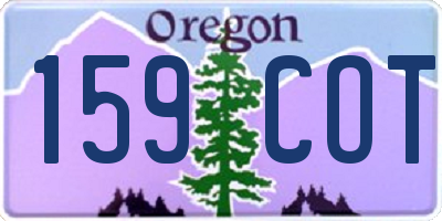 OR license plate 159COT