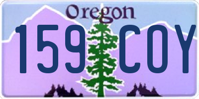 OR license plate 159COY
