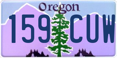 OR license plate 159CUW
