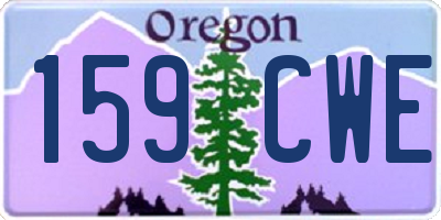 OR license plate 159CWE