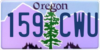 OR license plate 159CWU