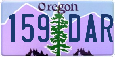 OR license plate 159DAR