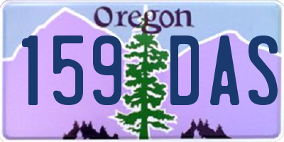 OR license plate 159DAS