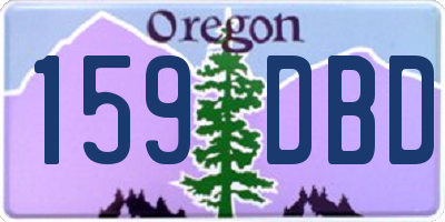 OR license plate 159DBD