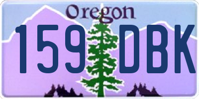 OR license plate 159DBK