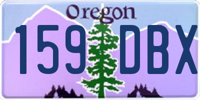 OR license plate 159DBX
