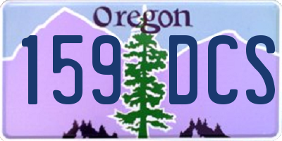 OR license plate 159DCS