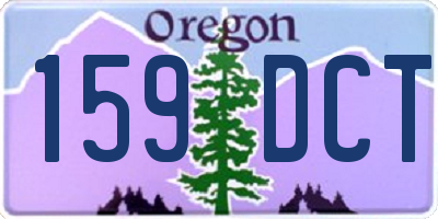 OR license plate 159DCT