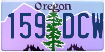 OR license plate 159DCW