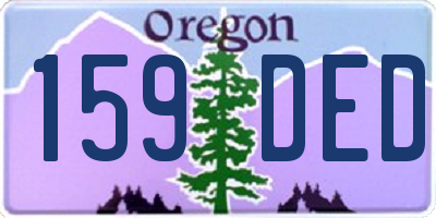 OR license plate 159DED