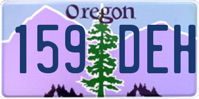 OR license plate 159DEH