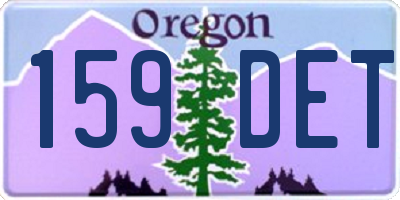 OR license plate 159DET