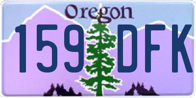 OR license plate 159DFK