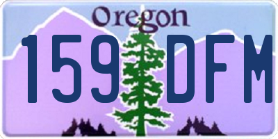 OR license plate 159DFM