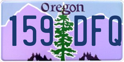 OR license plate 159DFQ