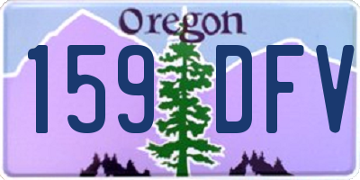 OR license plate 159DFV