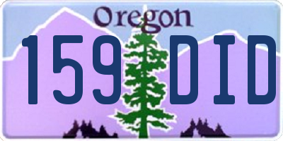 OR license plate 159DID