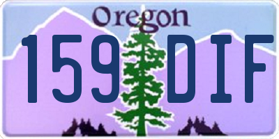 OR license plate 159DIF
