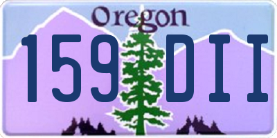 OR license plate 159DII