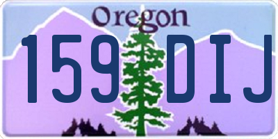OR license plate 159DIJ