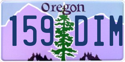 OR license plate 159DIM