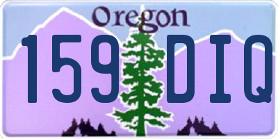OR license plate 159DIQ
