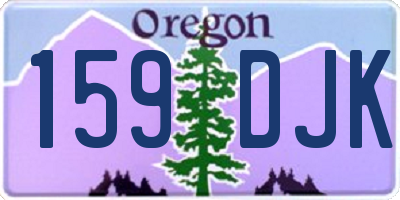 OR license plate 159DJK