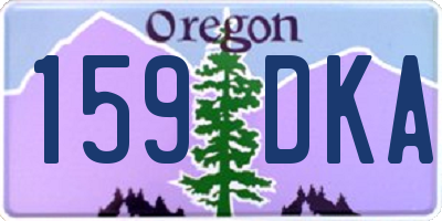 OR license plate 159DKA