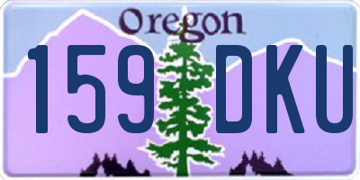 OR license plate 159DKU