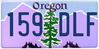 OR license plate 159DLF
