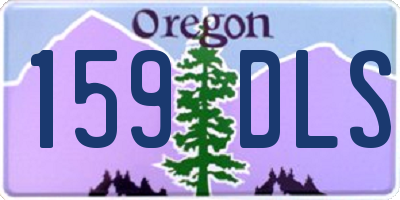 OR license plate 159DLS