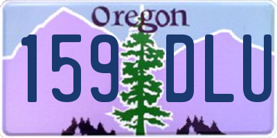 OR license plate 159DLU