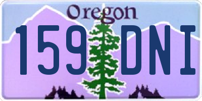 OR license plate 159DNI