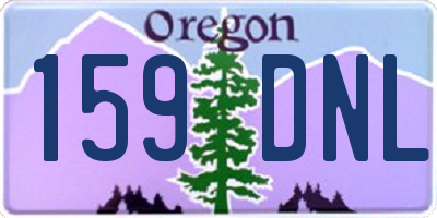 OR license plate 159DNL