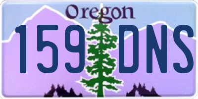 OR license plate 159DNS