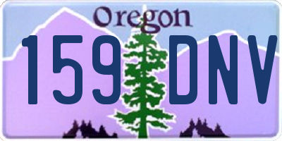 OR license plate 159DNV