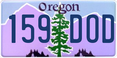 OR license plate 159DOD