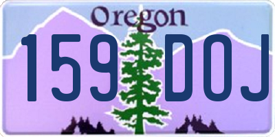 OR license plate 159DOJ