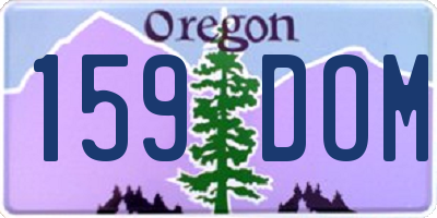 OR license plate 159DOM