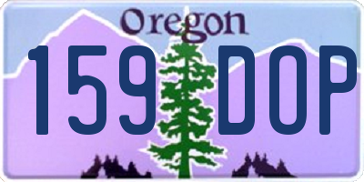 OR license plate 159DOP