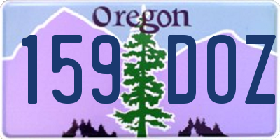 OR license plate 159DOZ