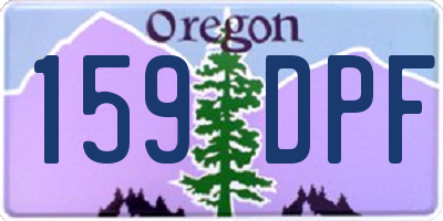 OR license plate 159DPF